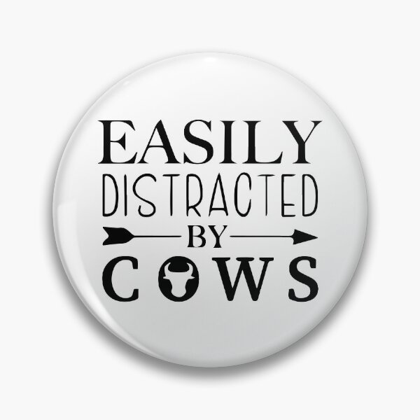 Item preview, Easily Distracted By Cows - Funny T-Shirt, Gift For Birthday designed and sold by Re Ka.