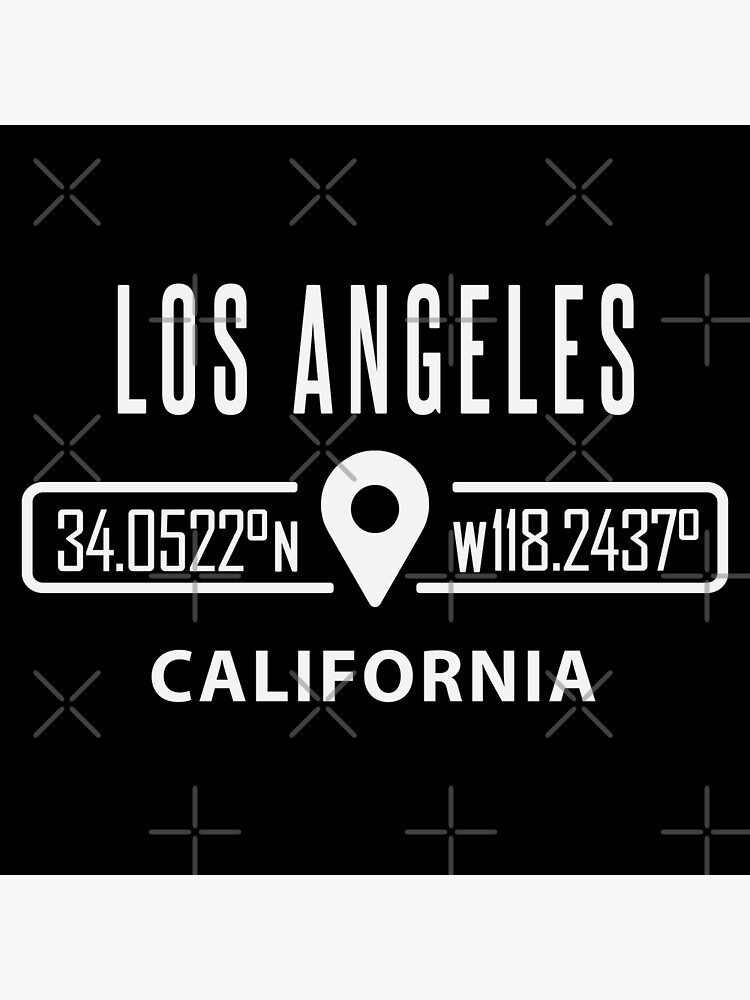 "Los Angeles California GPS Location Coordinates" Poster by identiti