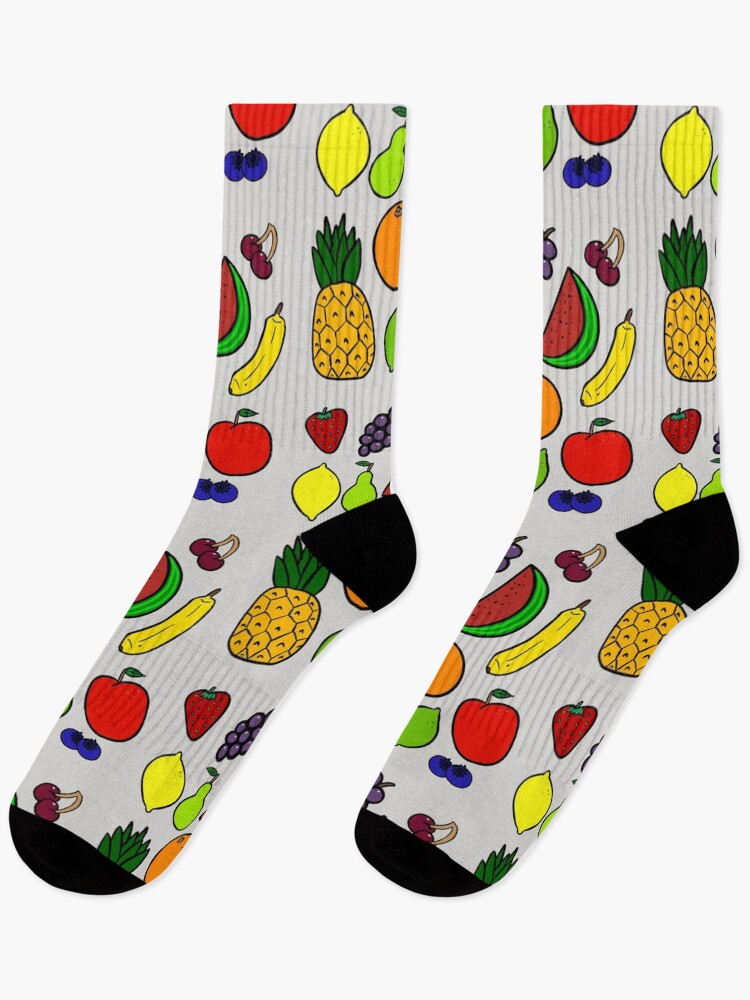 Thumbnail 1 of 5, Socks, Assorted Fruity Pattern designed and sold by HallidayDesigns.