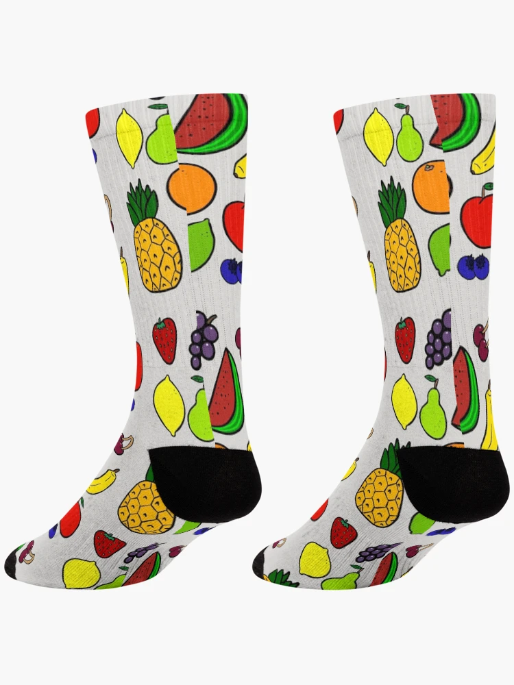 Thumbnail 4 of 5, Socks, Assorted Fruity Pattern designed and sold by HallidayDesigns.