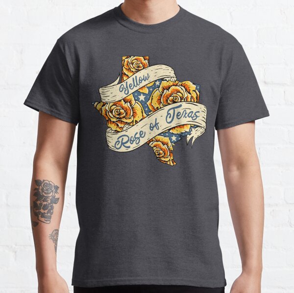 Yellow Rose of Texas - Vintage Texas Map covered in yellow roses | we're texas | we are texas Classic T-Shirt