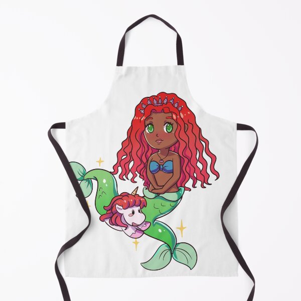 Item preview, African American mermaid with unicorn. designed and sold by Speckledfrog.
