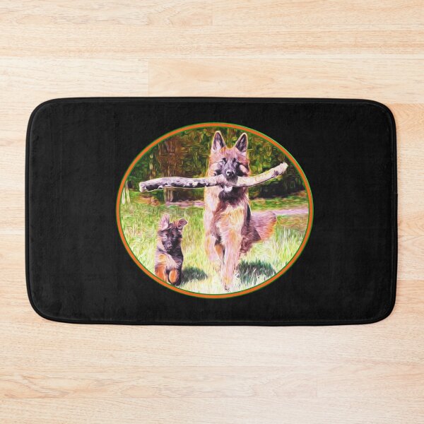 Item preview, BEAUTIFUL PAINTING OF A LONG COAT GERMAN SHEPHERD WITH HIS LITTLE ONE designed and sold by Ralek.