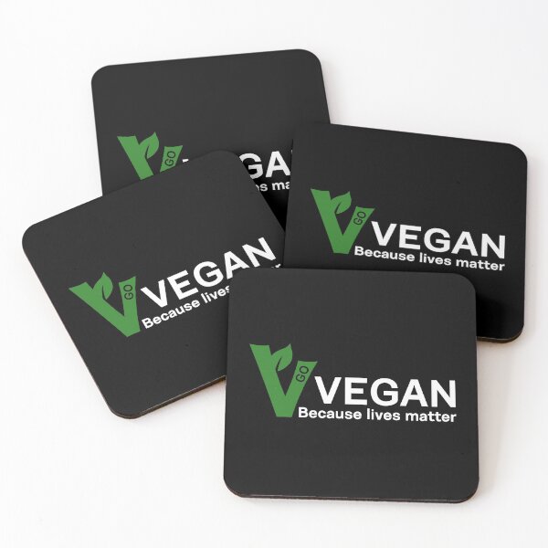 Item preview, Vegan because lives matter - dark BG designed and sold by reIntegration.