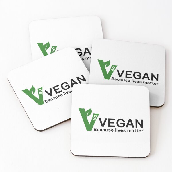 Item preview, Vegan because lives matter - bright BG designed and sold by reIntegration.