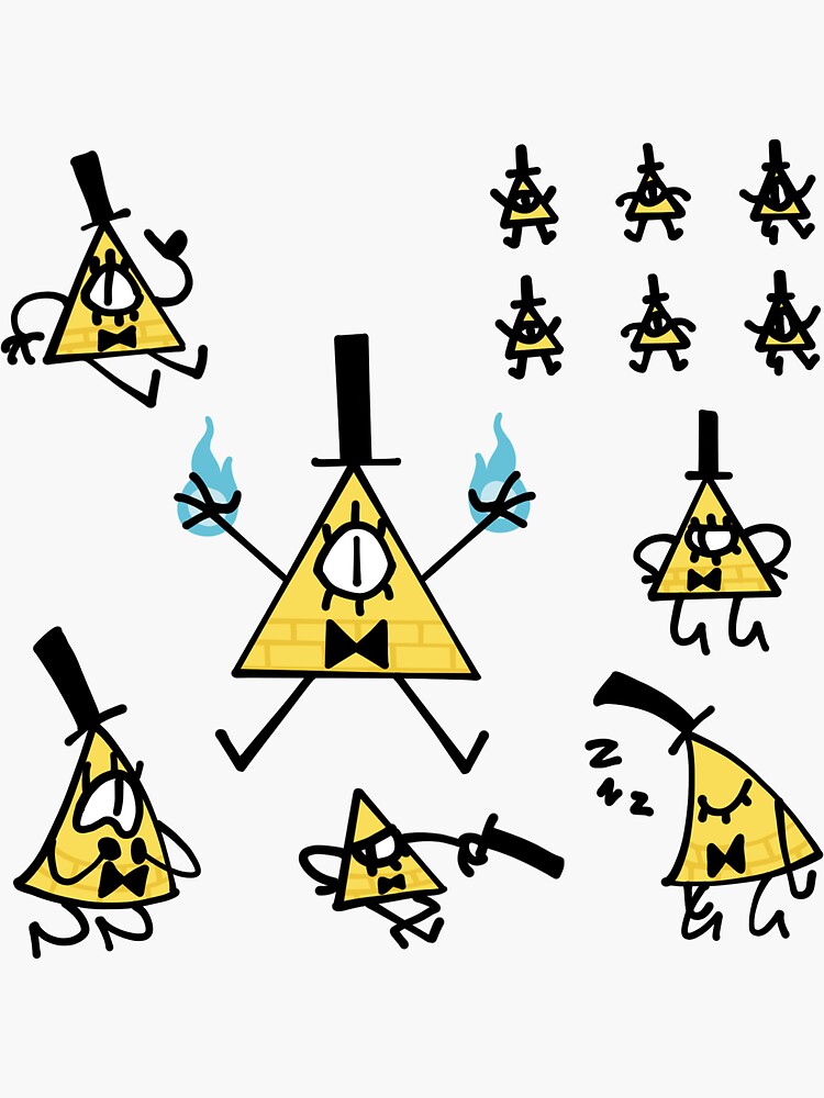 Bill Cipher Sticker Pack Sticker For Sale By Salmon Ella Redbubble