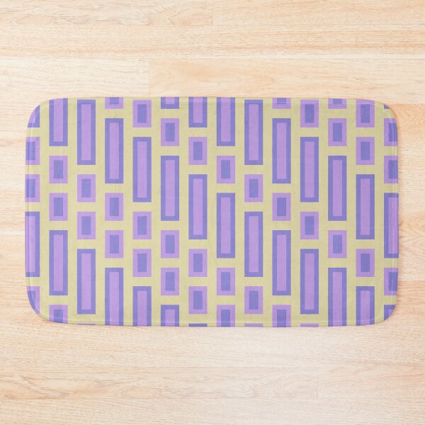 Item preview, Retro Rectangles Purple on White designed and sold by Miranda Benson.