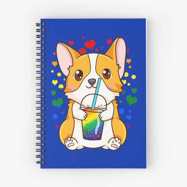 Item preview, Boba Tea Bubble Tea Cute Kawaii Corgi Rainbow Pride Gift print designed and sold by No Limits T-Shirts.