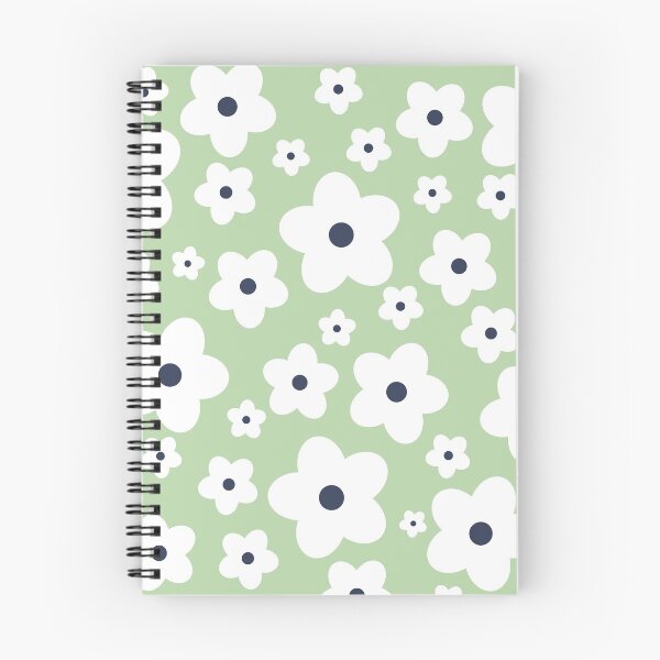 Item preview, White and Blue Daisy Flower Pattern designed and sold by fabibar.