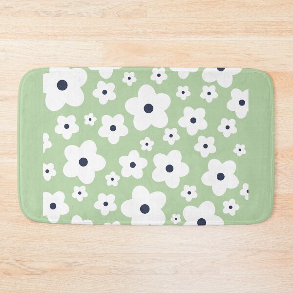 Item preview, White and Blue Daisy Flower Pattern designed and sold by fabibar.