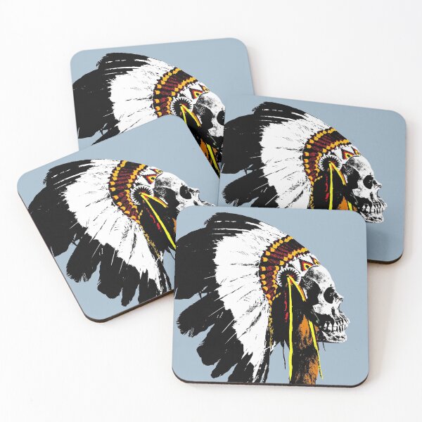 Item preview, Indian chief skull designed and sold by monsterplanet.