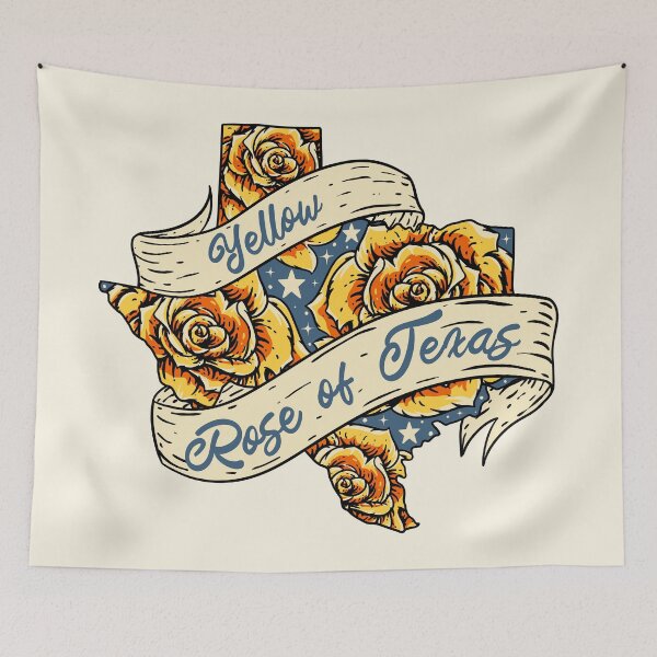 Item preview, Yellow Rose of Texas - Vintage Texas Map covered in yellow roses | we're texas | we are texas designed and sold by Any Color Designs.