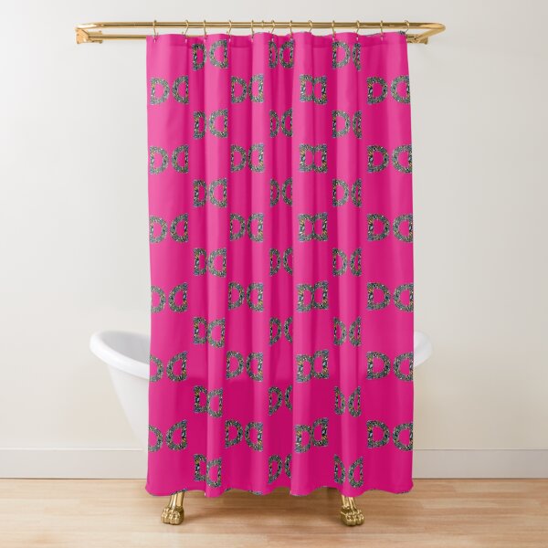Coco Chanel Black Logo In Pink Feather Bathroom Shower Curtain Set - REVER  LAVIE