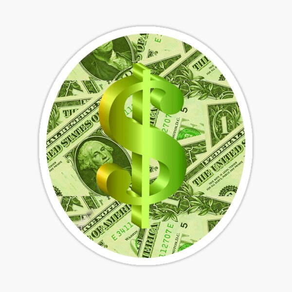 "Beautiful dollar logo" Sticker by BeautifyDesign | Redbubble