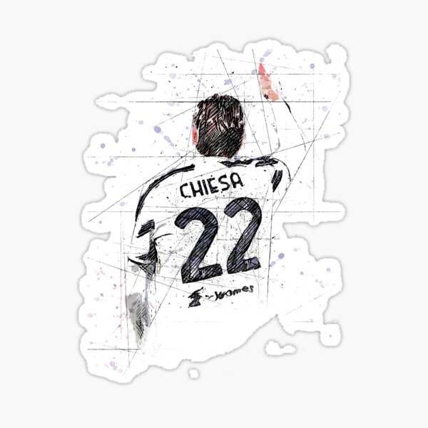 "Federico Chiesa_Chiesa" Sticker by ArtAbbas | Redbubble