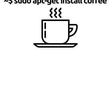 "linux sudo apt get install coffee funny linux command line " Sticker ...