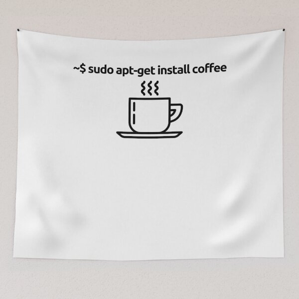 Item preview, linux sudo apt get install coffee funny linux command line  designed and sold by DevDn.