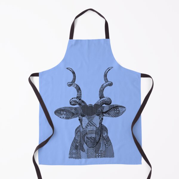 Item preview, Addax Antelope Doodle on Blue designed and sold by Kay Patterson.