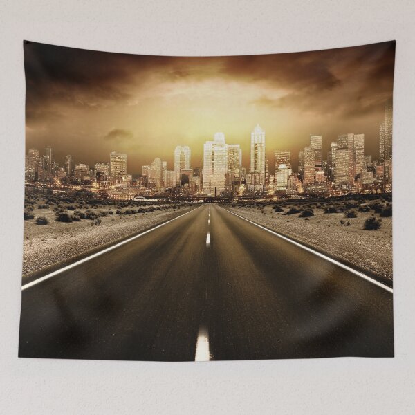 Item preview, Road heading into city designed and sold by TravelDrone.