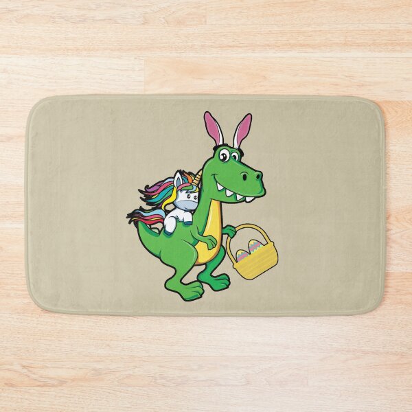 Item preview, Easter Saurus Dinosaur With Bunny Ears Holding Easter Eggs Basket And Unicorn Riding designed and sold by brooklyntowner.