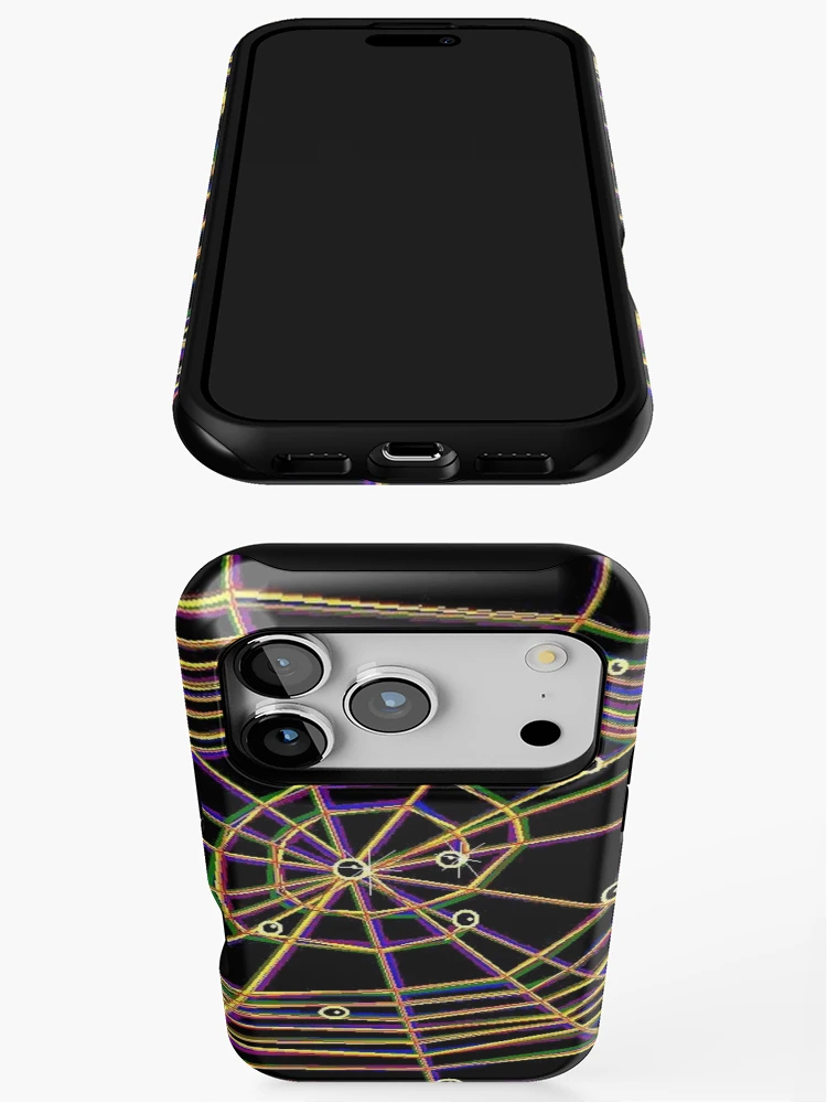 Thumbnail 3 of 4, iPhone Case, Colorful Cobweb designed and sold by Riccivela.