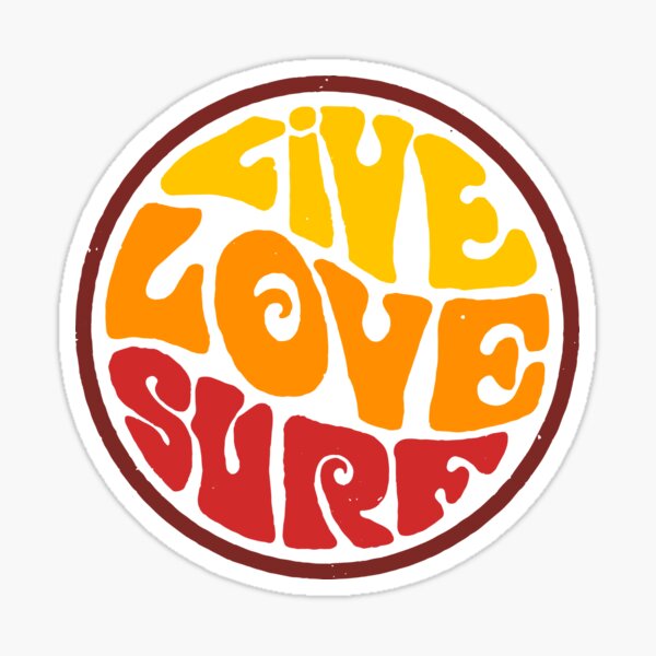 Live Love surf Pegatina