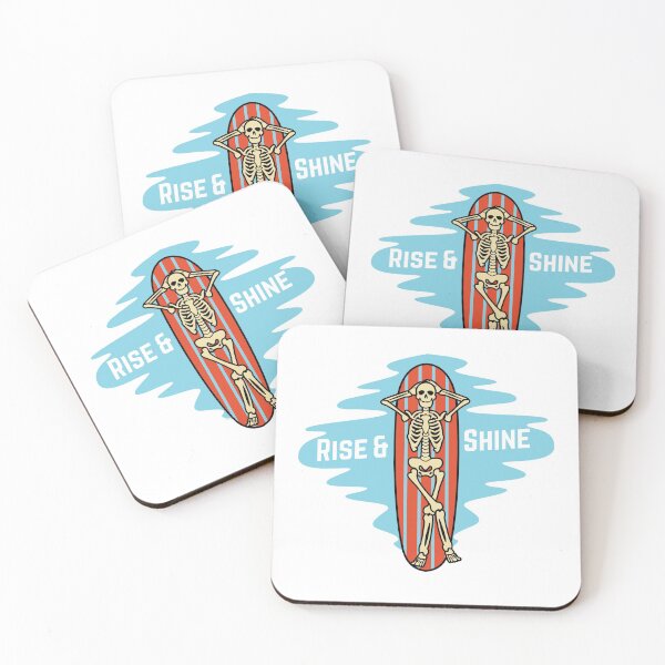 Item preview, Rise & Shine Skeleton Surfing designed and sold by AJs-Apparel.