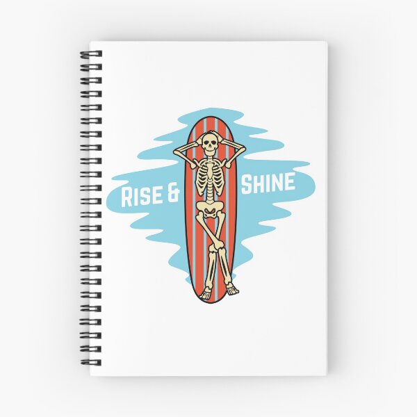 Item preview, Rise & Shine Skeleton Surfing designed and sold by AJs-Apparel.