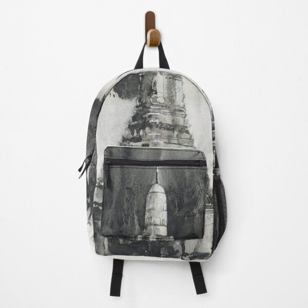 Item preview, Wat Arun temple in Bangkok, Thailand. Monochromatic art of Wat Arun Thailand temple artwork Bangkok city designed and sold by rfoxphoto.