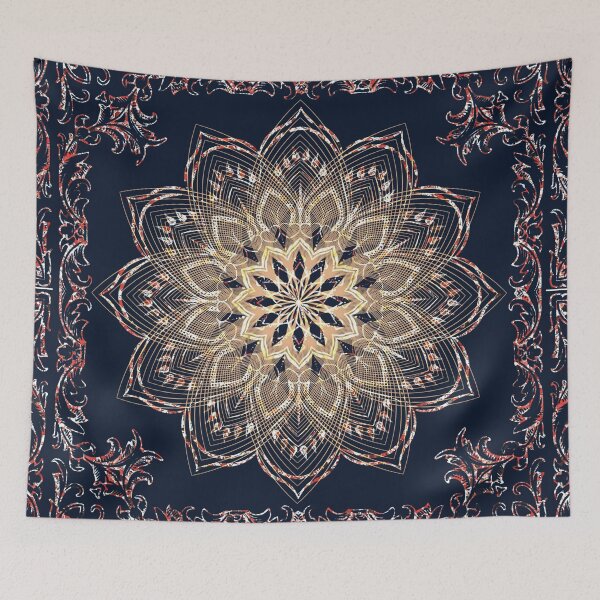 Item preview, Mystic Mandala Dark Blue and brown designed and sold by Adaba-Spirits.