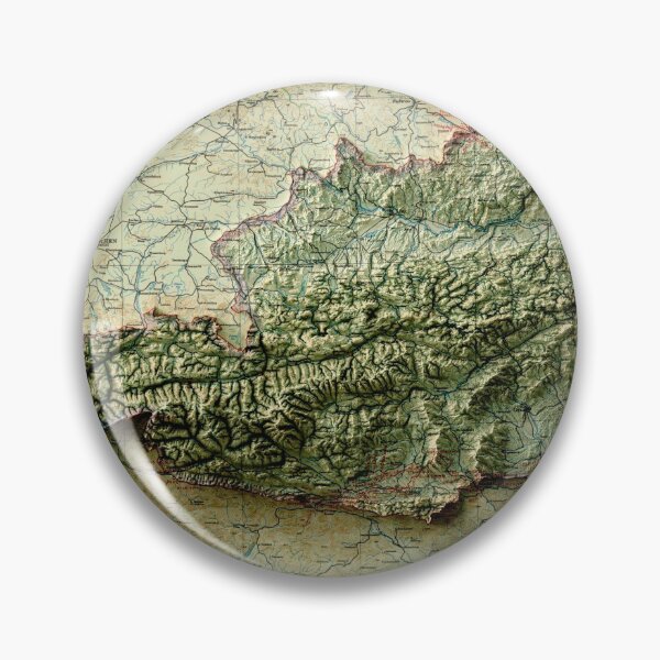 Item preview, 1919 Austria Relief Map 3D digitally-rendered designed and sold by ThinkAboutMaps.