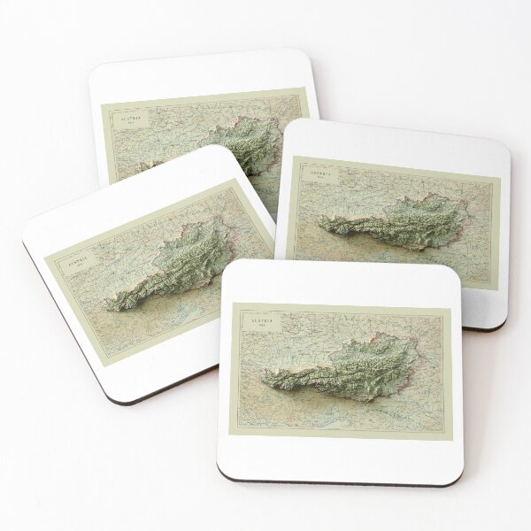 Item preview, 1919 Austria Relief Map 3D digitally-rendered designed and sold by ThinkAboutMaps.