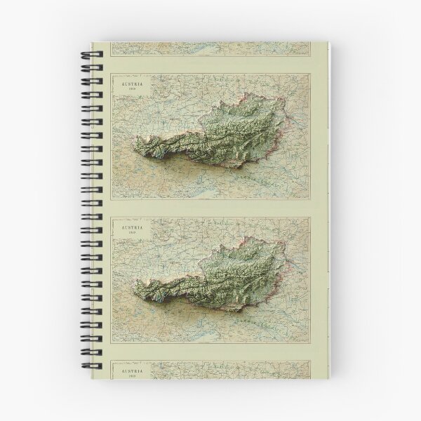 Item preview, 1919 Austria Relief Map 3D digitally-rendered designed and sold by ThinkAboutMaps.