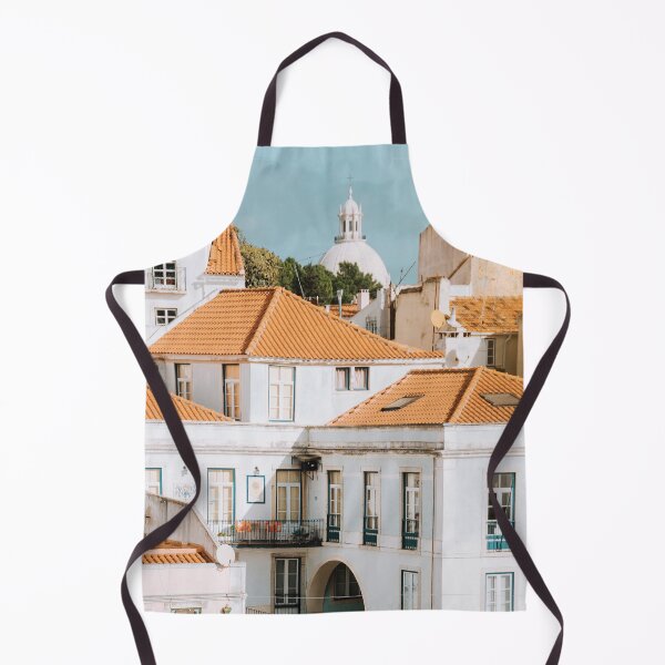 Item preview, Colorful red and white citycape of Lisbon designed and sold by TravelDrone.