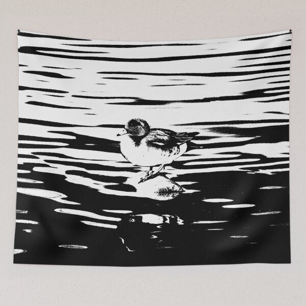 Item preview, Black and White Duck in the Water designed and sold by KsbAesthetics.