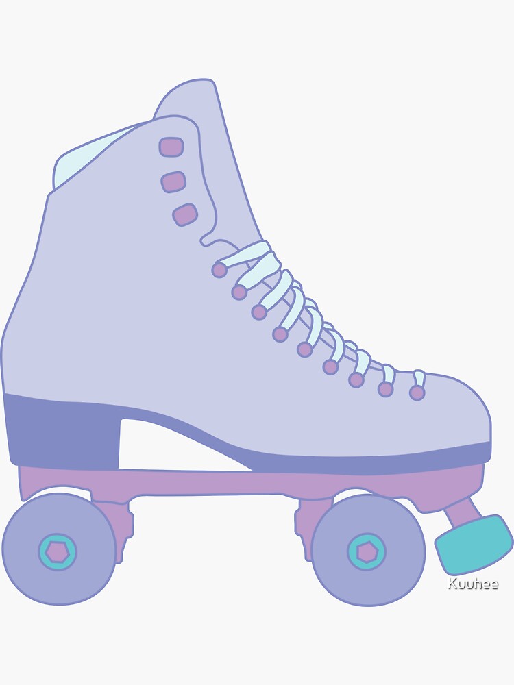 "Pastel purple rollerskate " Sticker for Sale by Kuuhee Redbubble