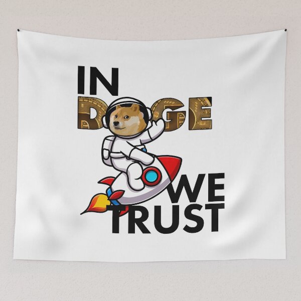 Item preview, In Doge We Trust - DOGECOIN TO THE MOON! HODL YOUR CRYPTO! designed and sold by StockedUp.