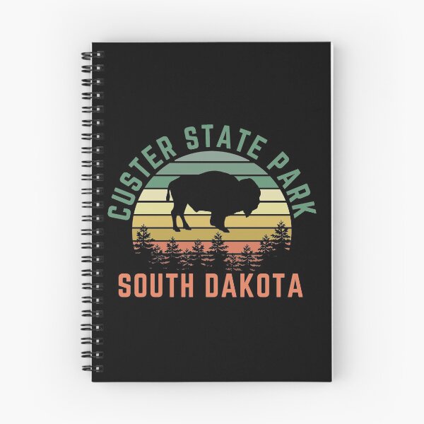 Item preview, Custer State Park South Dakota Buffalo Retro Sunset Black Hills Forest Sticker Shirt designed and sold by Pittsburgh 412 Steel City Yinzers.