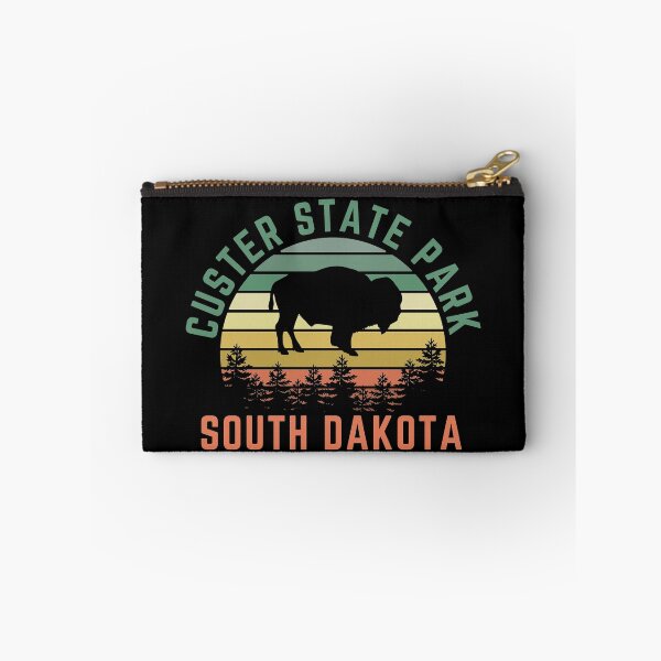 Item preview, Custer State Park South Dakota Buffalo Retro Sunset Black Hills Forest Sticker Shirt designed and sold by Pittsburgh 412 Steel City Yinzers.