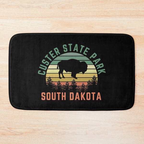 Item preview, Custer State Park South Dakota Buffalo Retro Sunset Black Hills Forest Sticker Shirt designed and sold by Pittsburgh 412 Steel City Yinzers.