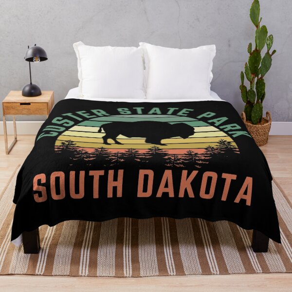 Item preview, Custer State Park South Dakota Buffalo Retro Sunset Black Hills Forest Sticker Shirt designed and sold by Pittsburgh 412 Steel City Yinzers.