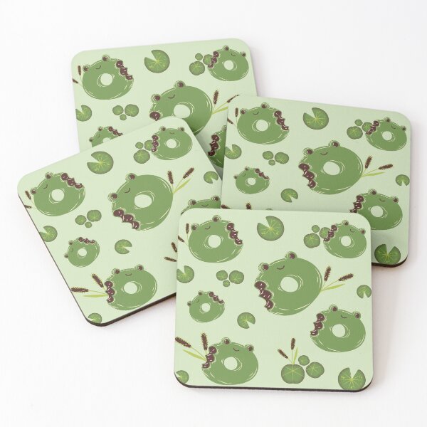 Item preview, Froggy donuts and lily pads  designed and sold by MarineTreasury.
