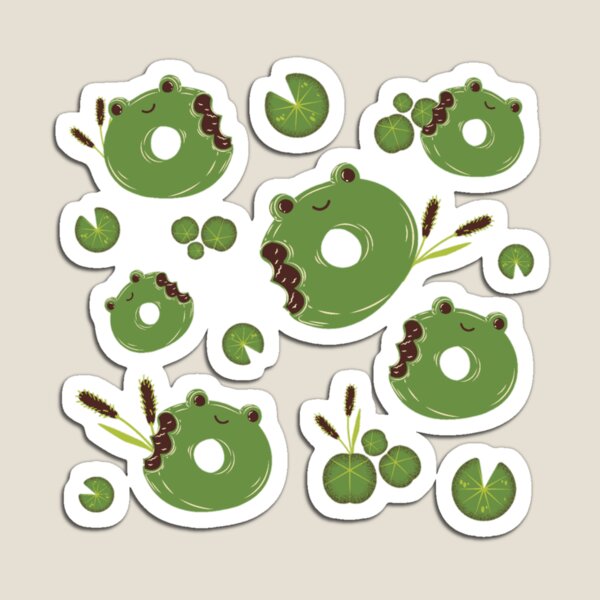 Item preview, Froggy donuts and lily pads  designed and sold by MarineTreasury.