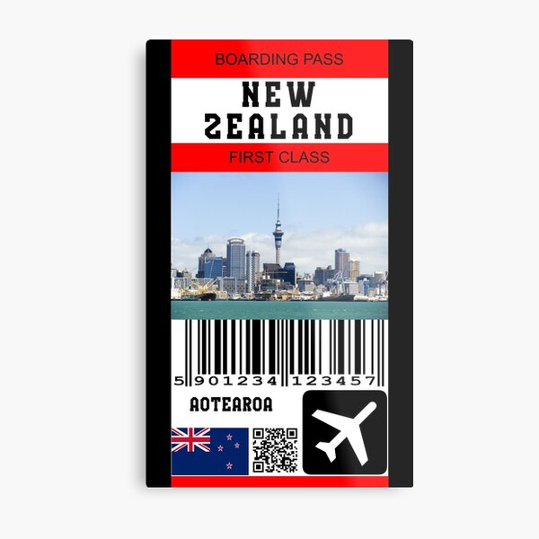 Item preview, New Zealand first class boarding pass designed and sold by Travellerz.