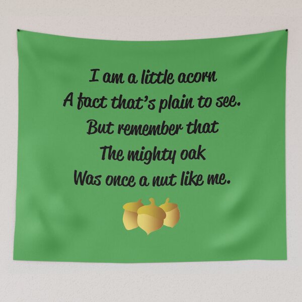 Item preview, "I am a little acorn" poem with 3 acorns design designed and sold by TimeLady's Closet.