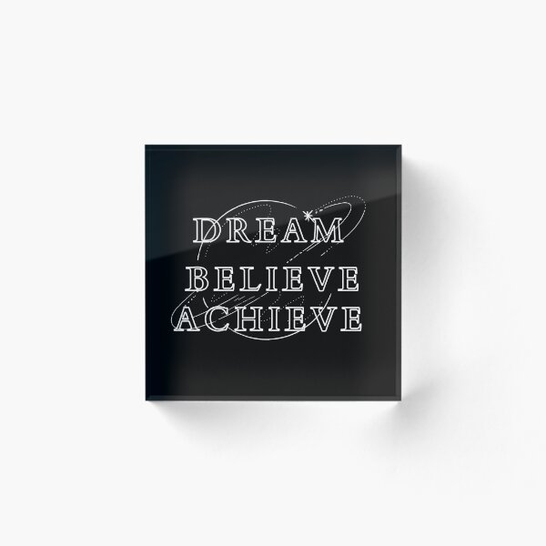 Item preview, Dream Believe Achieve inspirational galaxy quote designed and sold by motivationaldaysss -.