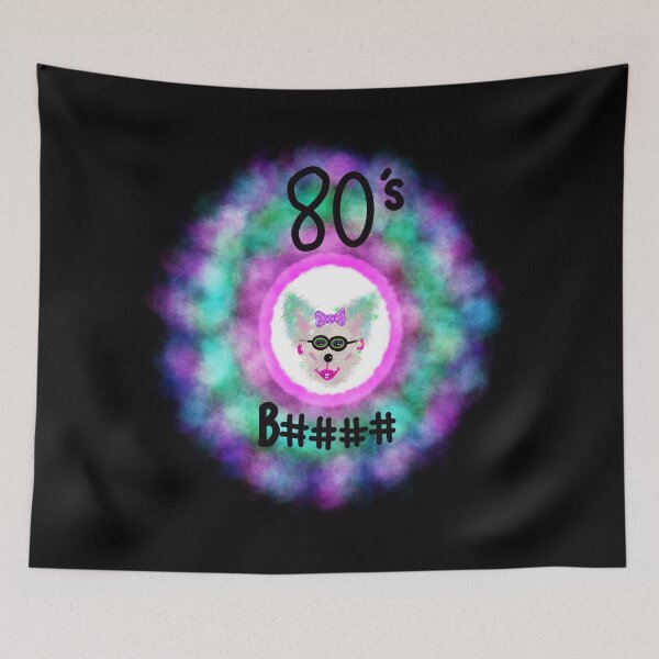 Item preview, 80’s Bitch - Fun Colourful Dog Design designed and sold by Imemewell.