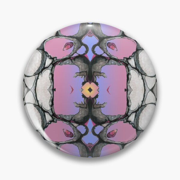 Item preview, Abstract Suminagashi Pink and Yellow Flowers with Rocks designed and sold by Akvauter.