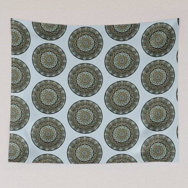 Item preview, mandala light blue | mandala doodle art designed and sold by Aleeza Janmohamed.