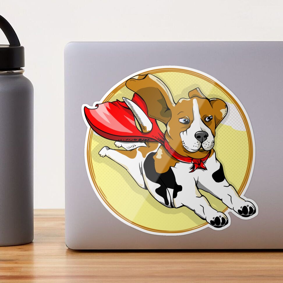Super beagle Sticker for Sale by piedaydesigns